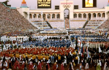 1984 olympic games ceremony opening angeles los participating countries