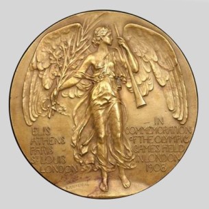 1908 SUMMER OLYMPIC MEDAL TRIBUTE – 2 TROY OUNCE – 39MM – Limited Mintage