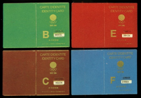 identity card olympic games 1964 tokyo