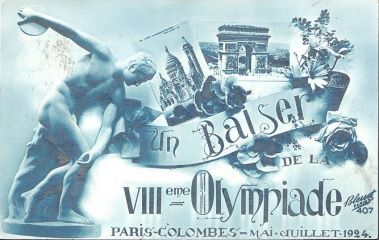 picture postcard olympic games 1924 paris