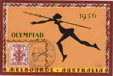 picture postcard olympic games 1956 melbourne