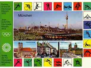 picture postcard olympic games 1972 Munich