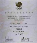 olympic games  winner diploma 1988 Seoul