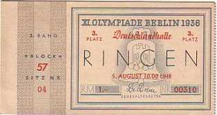 ticket olympic games 1936 berlin