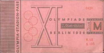 ticket olympic games 1936 berlin