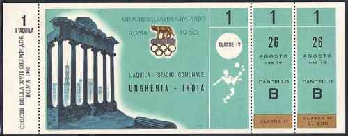 ticket olympic games 1960 rome